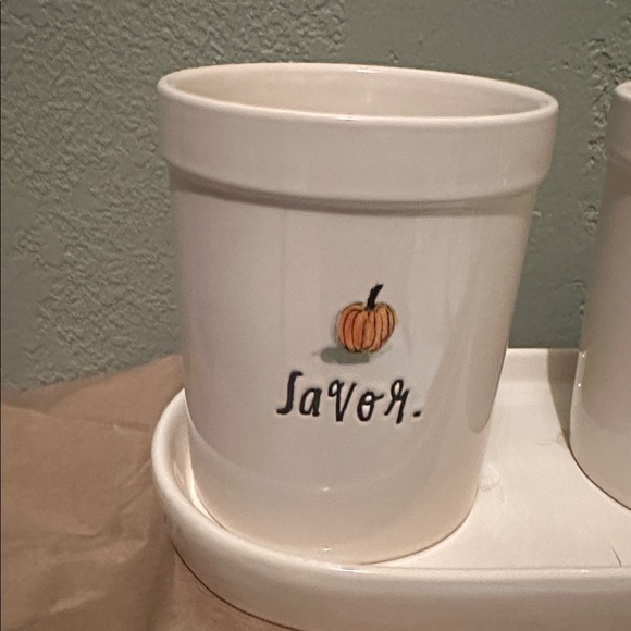 Cute Autumn Utensil Holders with Tray - Picture 2 of 9